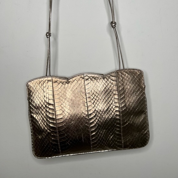 Santi silver and gold snakeskin crossbody purse - Picture 2 of 4